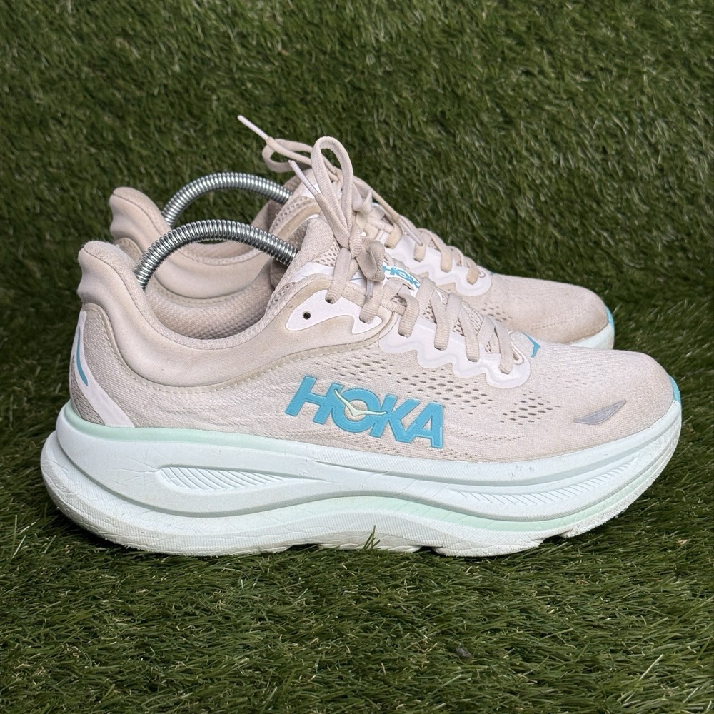 Hoka Bondi 9 Womens Size 9B Frost Cielo Blue Running Shoes 1162012-FTCL